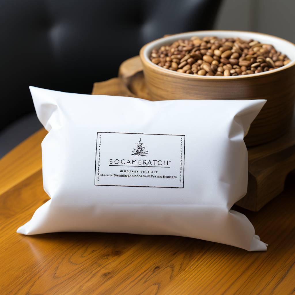 ground coffee pillow bag design